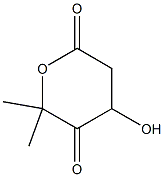 4-Hydroxy-6,6-dimethyltetrahydro-2H-pyran-2,5-dione Struktur