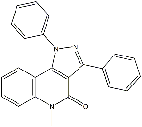 1,3-Diphenyl-5-methyl-4,5-dihydro-1H-pyrazolo[4,3-c]quinoline-4-one Struktur