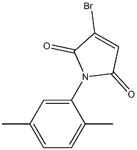 2,5-Dihydro-1-(2,5-dimethylphenyl)-3-bromo-1H-pyrrole-2,5-dione Struktur