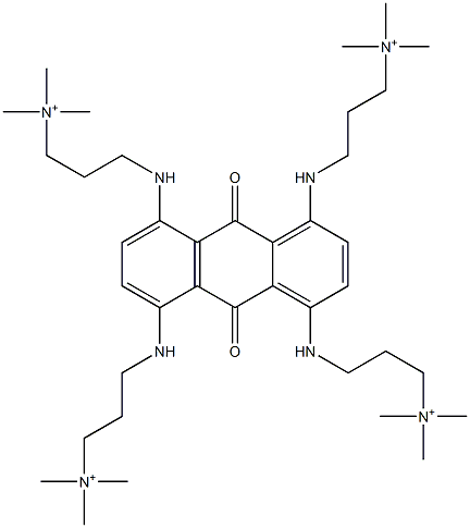 3,3',3'',3'''-[[(9,10-Dihydro-9,10-dioxoanthracene)-1,4,5,8-tetryl]tetraimino]tetrakis(N,N,N-trimethyl-1-propanaminium) Struktur