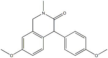 1,4-Dihydro-2-methyl-4-(4-methoxyphenyl)-7-methoxyisoquinolin-3(2H)-one Struktur