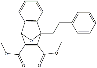 1,4-Dihydro-1-(2-phenylethyl)-1,4-epoxynaphthalene-2,3-dicarboxylic acid dimethyl ester Struktur