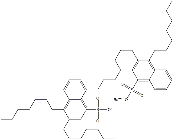 Bis(3,4-diheptyl-1-naphthalenesulfonic acid)barium salt Struktur