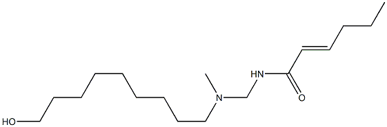 N-[[N-(9-Hydroxynonyl)-N-methylamino]methyl]-2-hexenamide Struktur