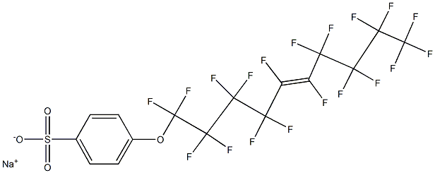 p-(Nonadecafluoro-5-decenyloxy)benzenesulfonic acid sodium salt Struktur