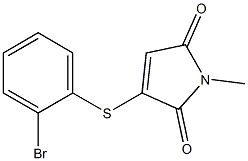 2-(2-Bromophenylthio)-N-methylmaleimide Struktur