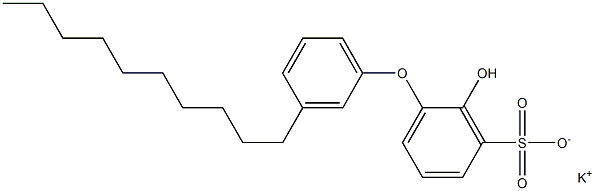 2-Hydroxy-3'-decyl[oxybisbenzene]-3-sulfonic acid potassium salt Struktur