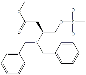 (S)-3-Dibenzylamino-4-methylsulfonyloxybutanoic acid methyl ester Struktur