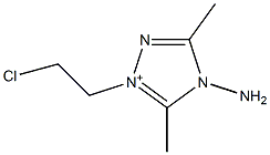 4-Amino-1-(2-chloroethyl)-3,5-dimethyl-4H-1,2,4-triazol-1-ium Struktur