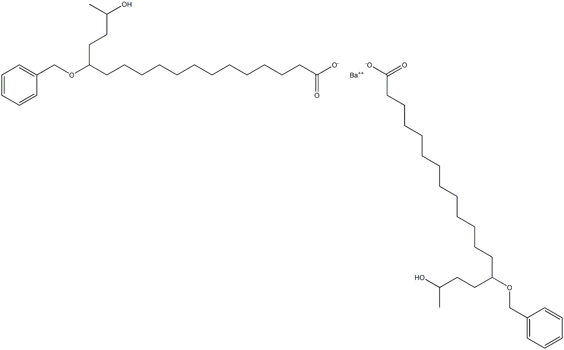 Bis(14-benzyloxy-17-hydroxystearic acid)barium salt Struktur