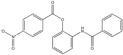 4-Nitrobenzoic acid 2-benzoylaminophenyl ester Struktur