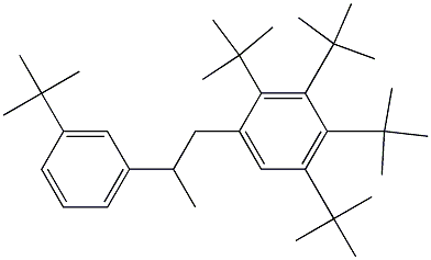 1-(2,3,4,5-Tetra-tert-butylphenyl)-2-(3-tert-butylphenyl)propane Struktur