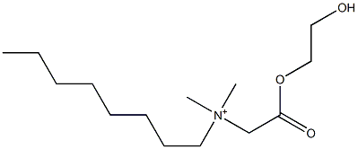 N-(2-Hydroxyethoxycarbonylmethyl)-N,N-dimethyl-1-octanaminium Struktur