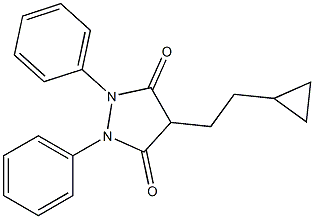 4-(2-Cyclopropylethyl)-1,2-diphenyl-3,5-pyrazolidinedione Struktur