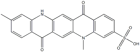 5,7,12,14-Tetrahydro-5,10-dimethyl-7,14-dioxoquino[2,3-b]acridine-3-sulfonic acid Struktur