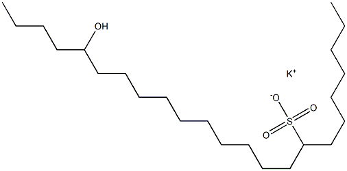 19-Hydroxytricosane-8-sulfonic acid potassium salt Struktur