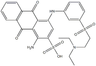 1-Amino-4-[[3-[[2-(diethylamino)ethyl]sulfonyl]phenyl]amino]-9,10-dihydro-9,10-dioxo-2-anthracenesulfonic acid Struktur