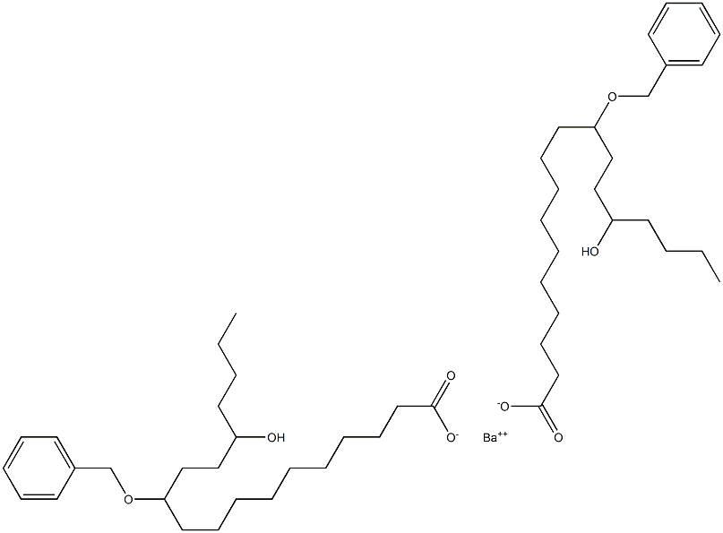 Bis(11-benzyloxy-14-hydroxystearic acid)barium salt Struktur