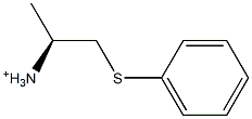 (S)-1-Methyl-2-phenylthioethanaminium Struktur