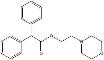 2,2-Diphenylacetic acid 2-morpholinoethyl ester Struktur