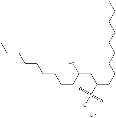 12-Hydroxyhenicosane-10-sulfonic acid sodium salt Struktur