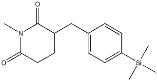 3-(4-Trimethylsilylbenzyl)-1-methylpiperidine-2,6-dione Struktur