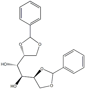 1-O,2-O:5-O,6-O-Dibenzylidene-D-glucitol Struktur