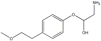 2-Amino-1-[4-(2-methoxyethyl)phenoxy]ethanol Struktur