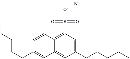 3,6-Dipentyl-1-naphthalenesulfonic acid potassium salt Struktur