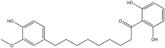 1-(2,6-Dihydroxyphenyl)-9-(4-hydroxy-3-methoxyphenyl)nonan-1-one Struktur