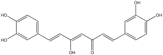 (1E,4Z,6E)-1,7-Bis(3,4-dihydroxyphenyl)-5-hydroxy-1,4,6-heptatrien-3-one Struktur