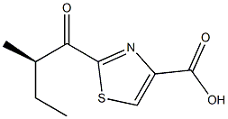 (-)-2-[(R)-2-Methylbutyryl]-4-thiazolecarboxylic acid Struktur