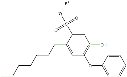 6-Hydroxy-3-heptyl[oxybisbenzene]-4-sulfonic acid potassium salt Struktur