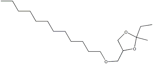 2-Ethyl-2-methyl-4-(2-oxatetradecan-1-yl)-1,3-dioxolane Struktur