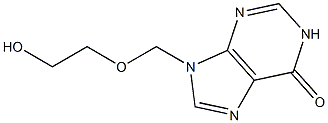 9-[[(2-Hydroxyethyl)oxy]methyl]-9H-purin-6(1H)-one Struktur