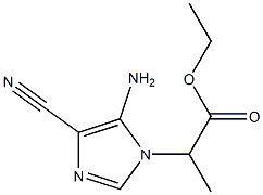 2-(5-Amino-4-cyano-1H-imidazol-1-yl)propionic acid ethyl ester Struktur