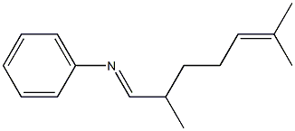 N-(2,6-Dimethyl-5-heptenylidene)-N-phenylamine Struktur