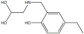 2-[(2,2-Dihydroxyethyl)aminomethyl]-4-ethylphenol Struktur