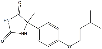 5-[p-(Isopentyloxy)phenyl]-5-methylhydantoin Struktur