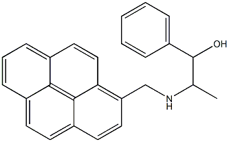 1-(2-Hydroxy-1-methyl-2-phenylethylaminomethyl)pyrene Struktur