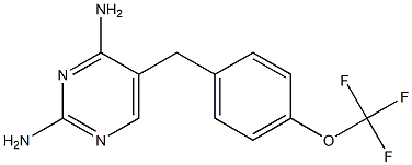 5-[4-(Trifluoromethoxy)benzyl]pyrimidine-2,4-diamine Struktur