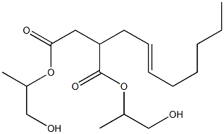 2-(2-Octenyl)succinic acid bis(2-hydroxy-1-methylethyl) ester Struktur