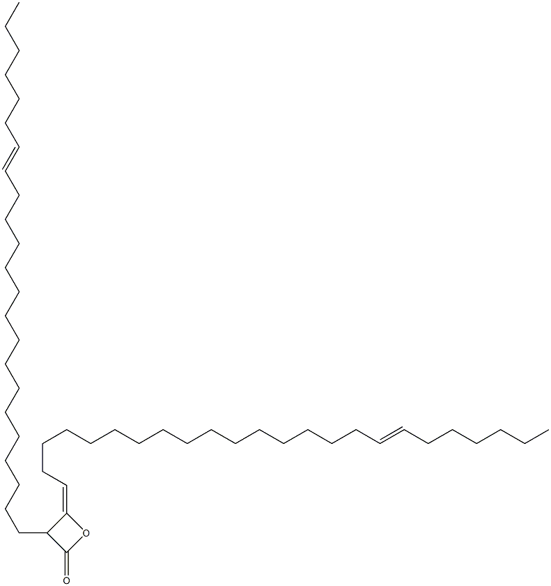 3-(16-Tricosenyl)-4-(17-tetracosen-1-ylidene)oxetan-2-one Struktur