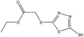 [(5-Mercapto-1,3,4-thiadiazol-2-yl)thio]acetic acid ethyl ester Struktur