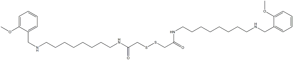 N,N'-Bis[8-[(2-methoxybenzyl)amino]octyl][2,2'-dithiobis(ethanamine)] Struktur