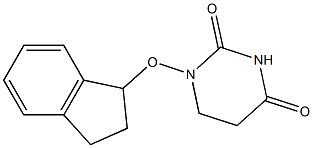 5,6-Dihydro-1-(1-indanyloxy)-2,4(1H,3H)-pyrimidinedione Struktur