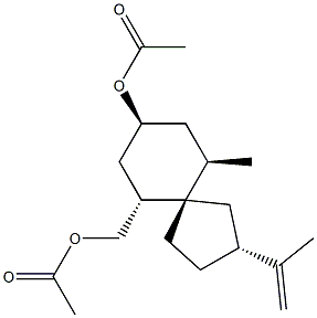 (2R,5S,6R,8S,10R)-8-Acetyloxy-10-methyl-2-(1-methylethenyl)spiro[4.5]decane-6-methanol acetate Struktur