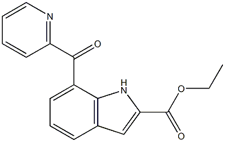 7-[(2-Pyridinyl)carbonyl]-1H-indole-2-carboxylic acid ethyl ester Struktur