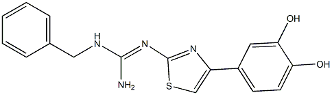 2-[[Amino(benzylamino)methylene]amino]-4-(3,4-dihydroxyphenyl)thiazole Struktur