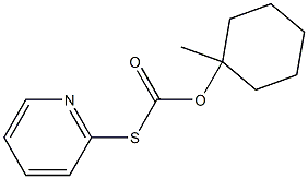 Thiocarbonic acid O-(1-methylcyclohexyl)S-(2-pyridyl) ester Struktur